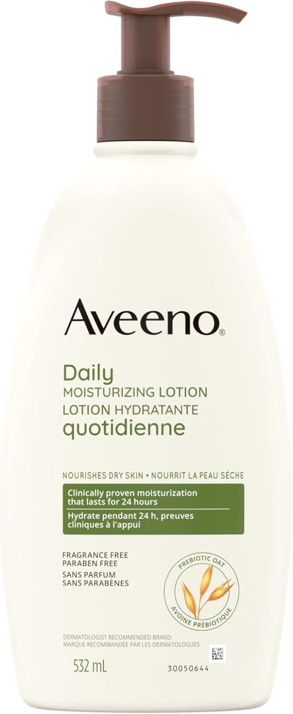 Daily Moisturizing Lotion, Dry Skin, Non Comedogenic, Prebiotic Oat
