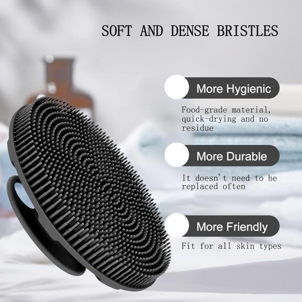 Soft Silicone Body Scrubber Handheld Shower Cleansing Brush - Image 3
